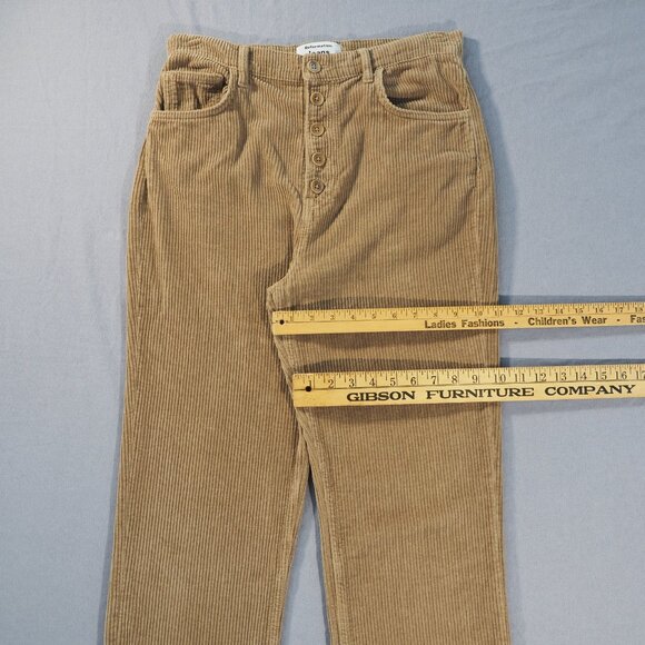 Reformation Corduroy Pants Womens 29 Tan Cynthia High Rise Button Fly Academia - Picture 5 of 12